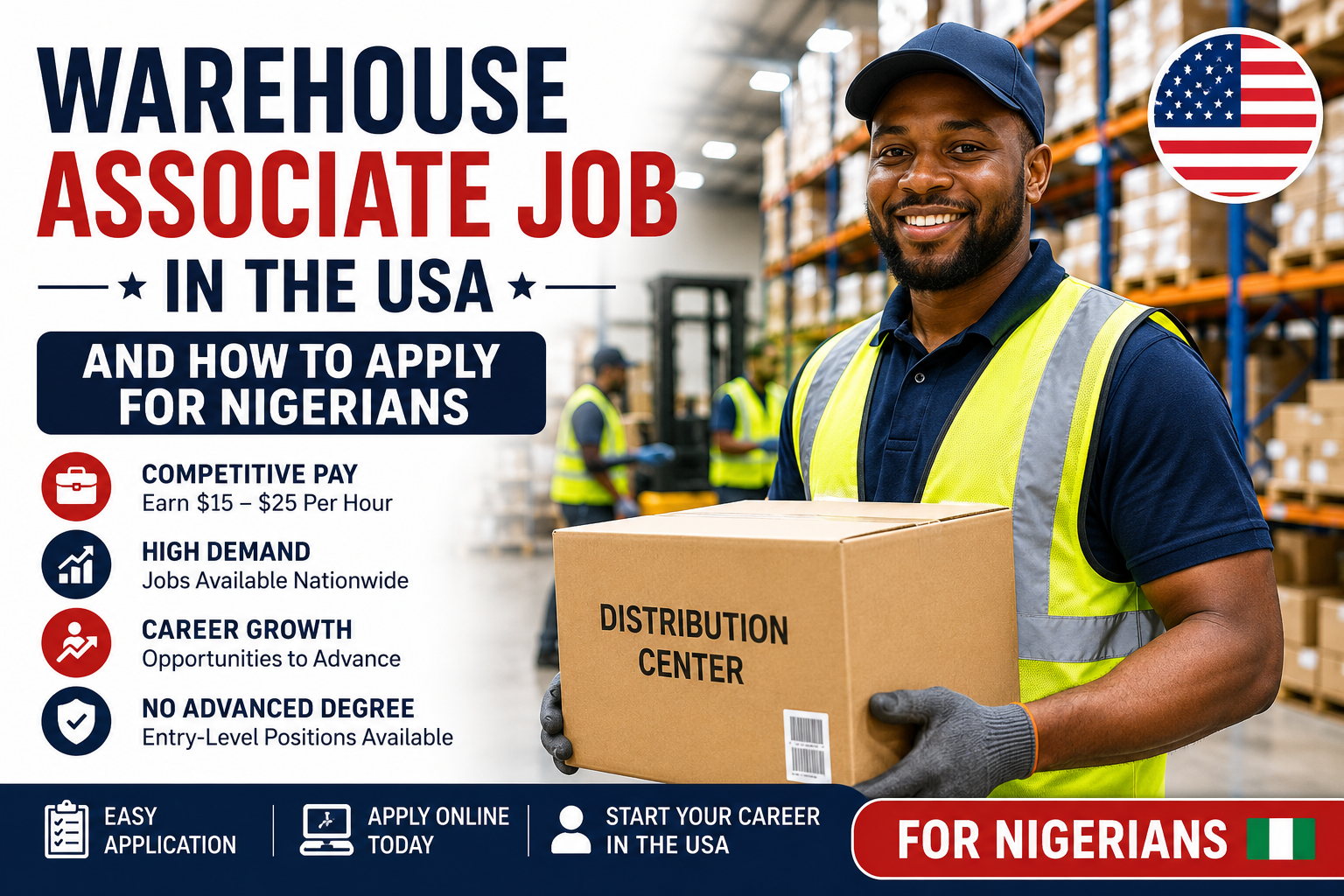 Warehouse Associate Job in the USA and How to Apply for Nigerians Warehouse Associate Job in the USA and How to Apply for Nigerians